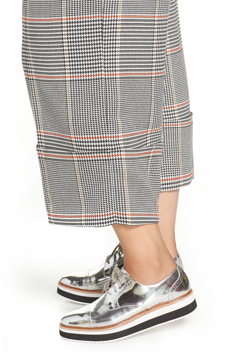 x Atlantic-Pacific Plaid Wide Leg Crop Pants, Alternate, color, BLACK PLAID