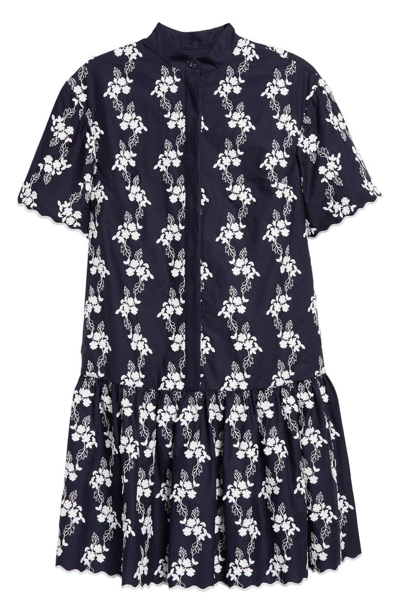 Erdem Embroidered Floral Tiered Minidress, Alternate, color, 