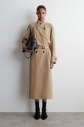 COS Wrap-Over Wool-Twill Trench Coat
