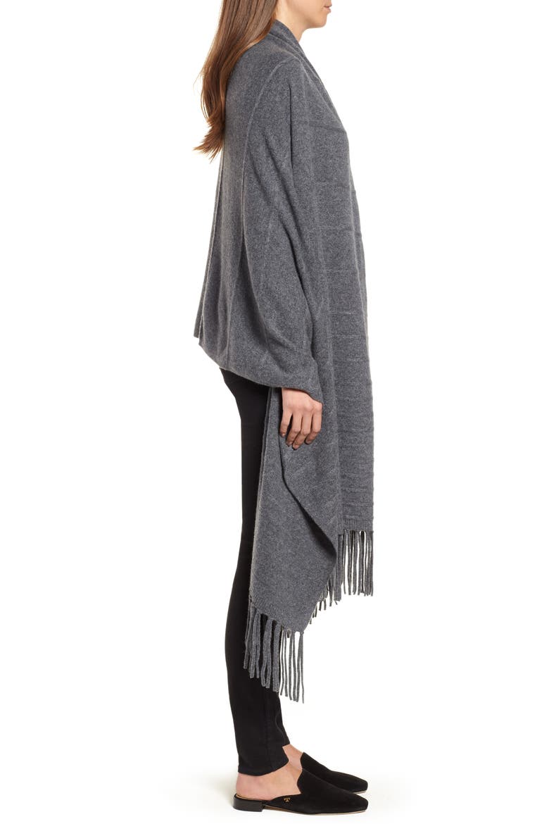 Cashmere Wrap, Alternate, color, GREY DARK HEATHER
