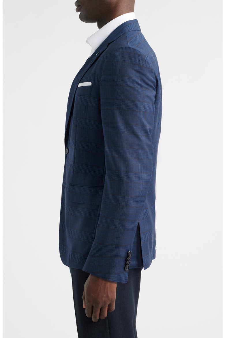 Hutson Slim Fit Plaid Wool Sport Coat, Alternate, color, DARK BLUE