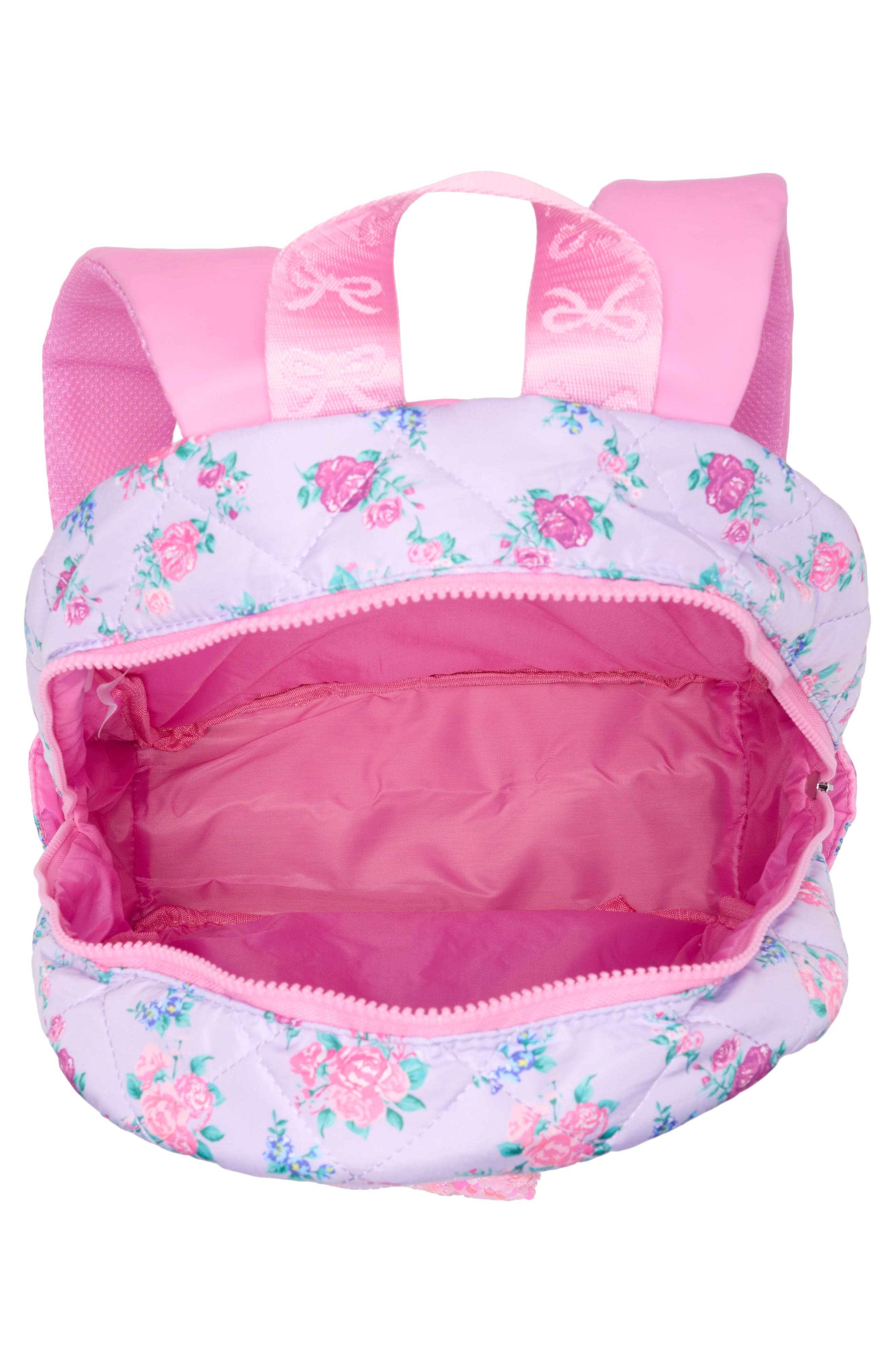 Large Floral Quilted Backpack, Alternate, color, MULTI COLORS