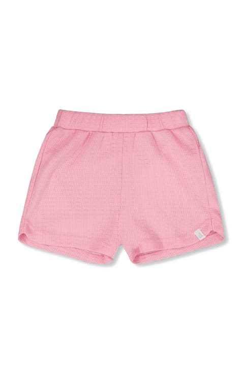 Crinkle Jersey Elastic Waist Shorts