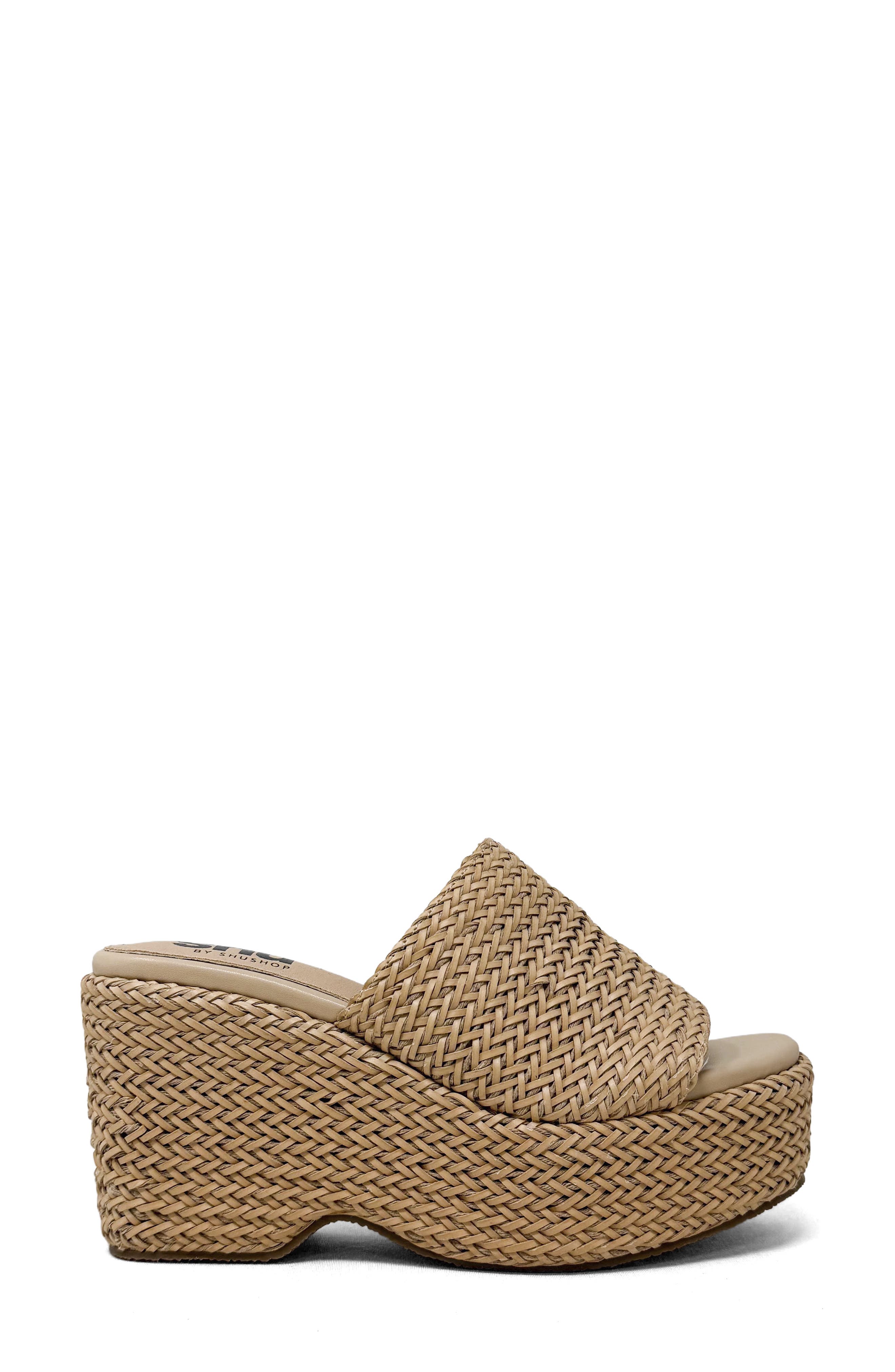 Josie Platform Slide Sandal, Alternate, color, BONE