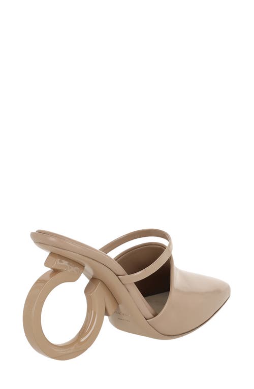 Ferragamo Gancini Heel Mule Pump