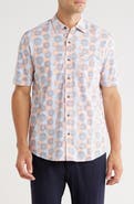NICOBY Regular Fit Short Sleeve Stretch Button-Up Shirt