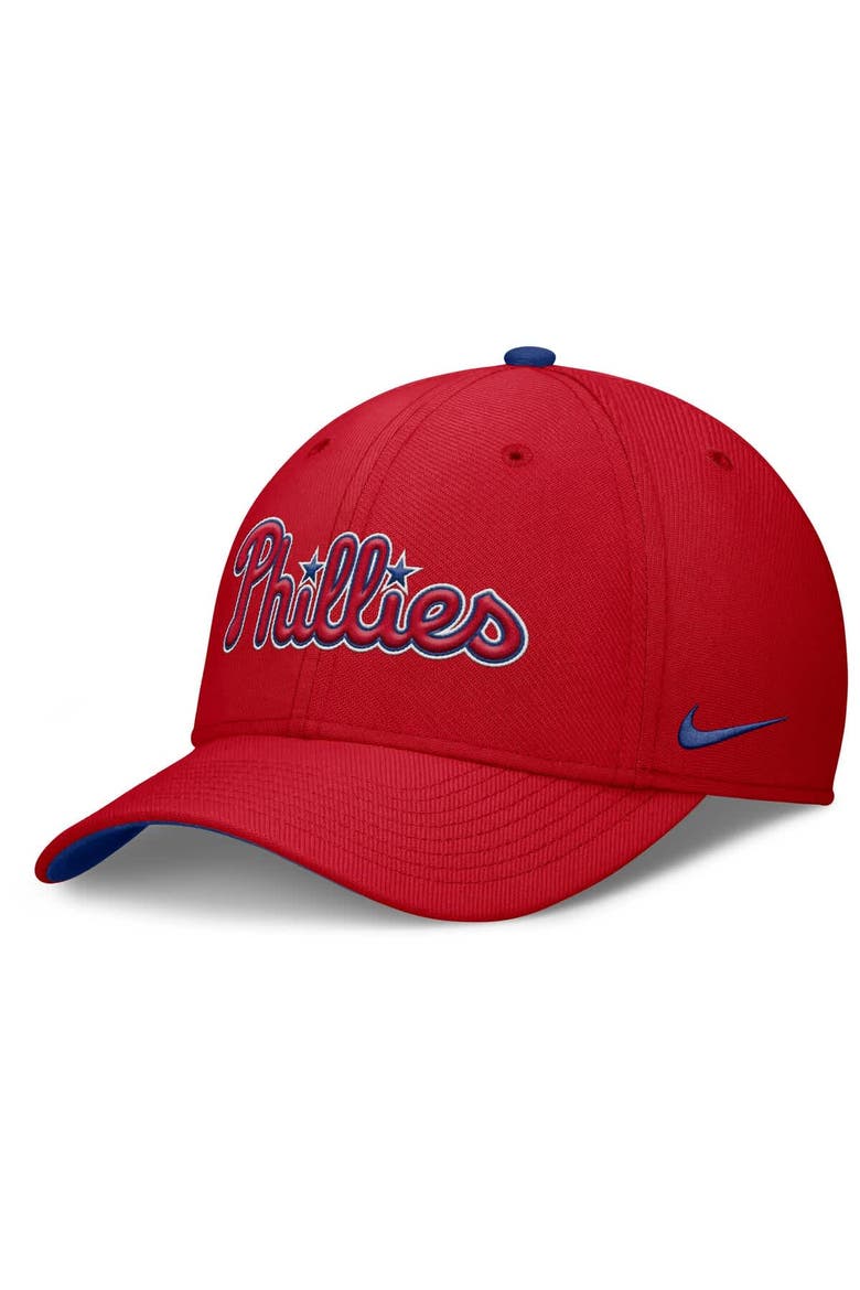 Men's Nike Red Philadelphia Phillies Primetime Rise Dri-FIT Flex Hat, Main, color, Red