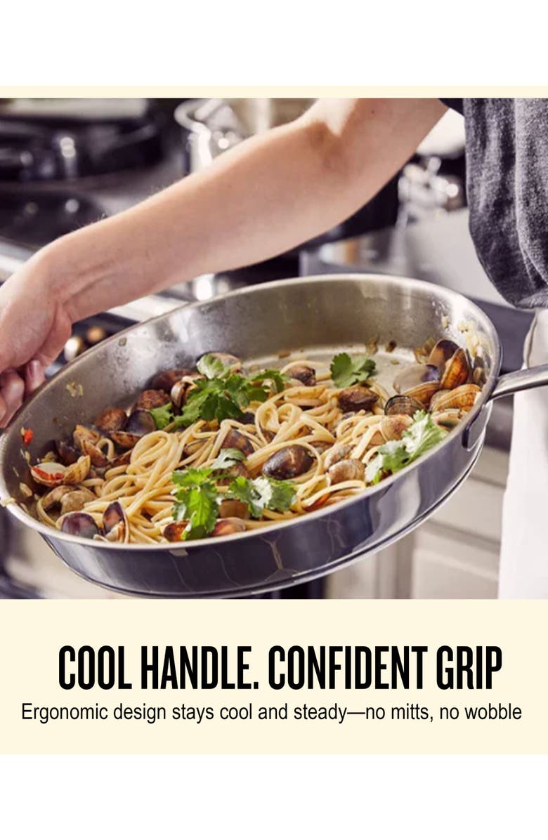 Alva Maestro Professional 5-Ply Stainless Steel Frying Pan, Alternate, color, 8 Inch