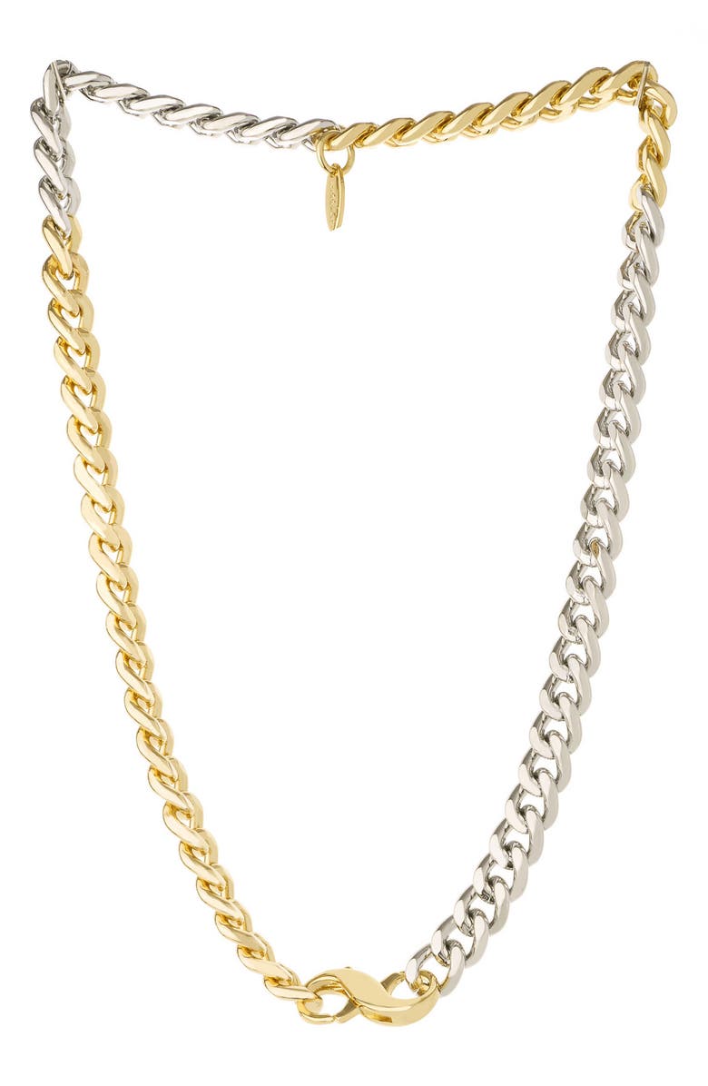 Ettika Mixed Finish Chain Necklace, Main, color, Gold