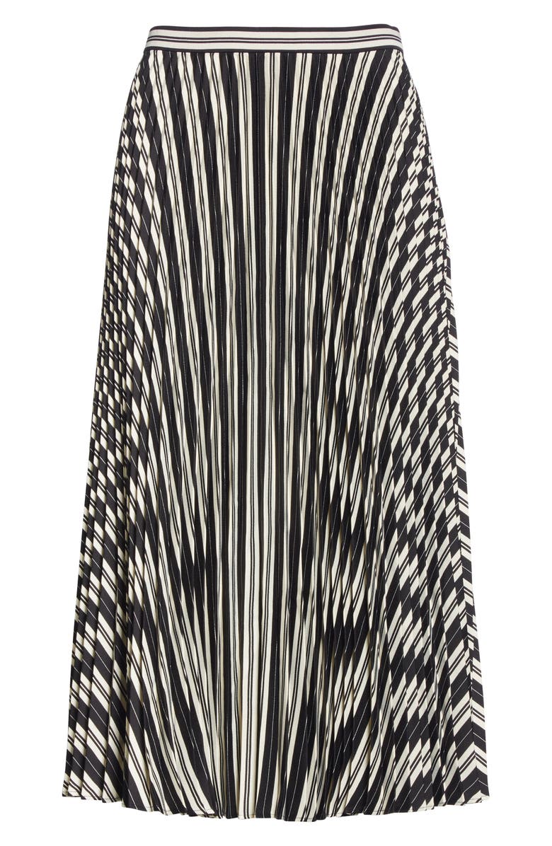 Club Monaco Annina Pleated Satin Skirt, Alternate, color, 