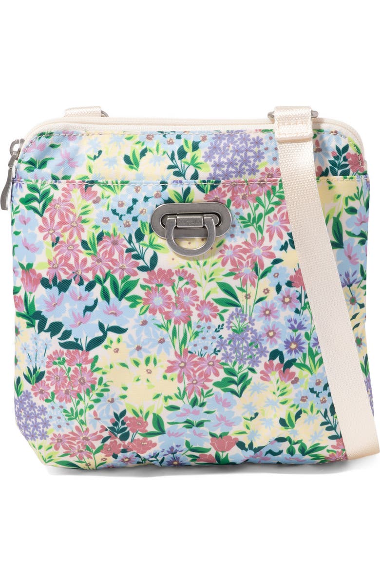 BAGGALLINI Coastal Flip Lock Mini Crossbody, Main, color, Meadow Print