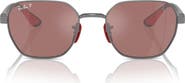 Ray-Ban x Scuderia Ferrari 54mm Polarized Chromance Irregular Sunglasses