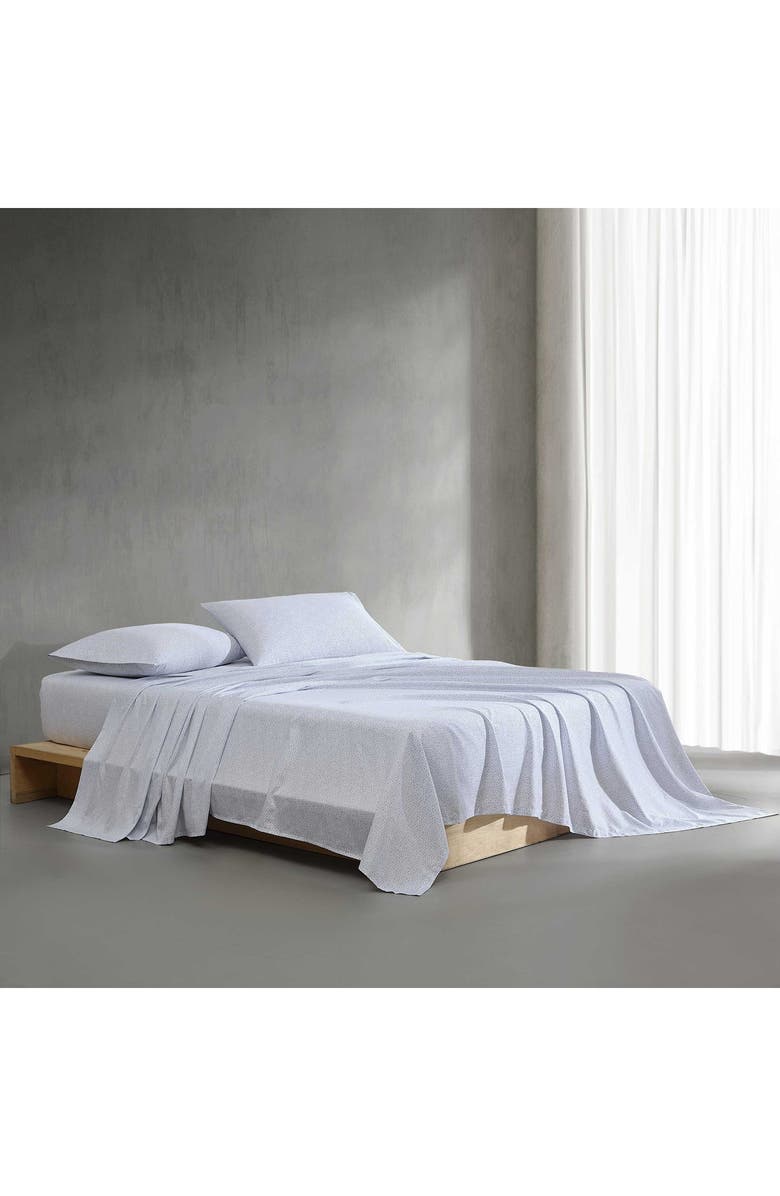Calvin Klein Abstract Ditsy Floral 300 Thread Count Sateen Sheet Set, Alternate, color, Ice Blue