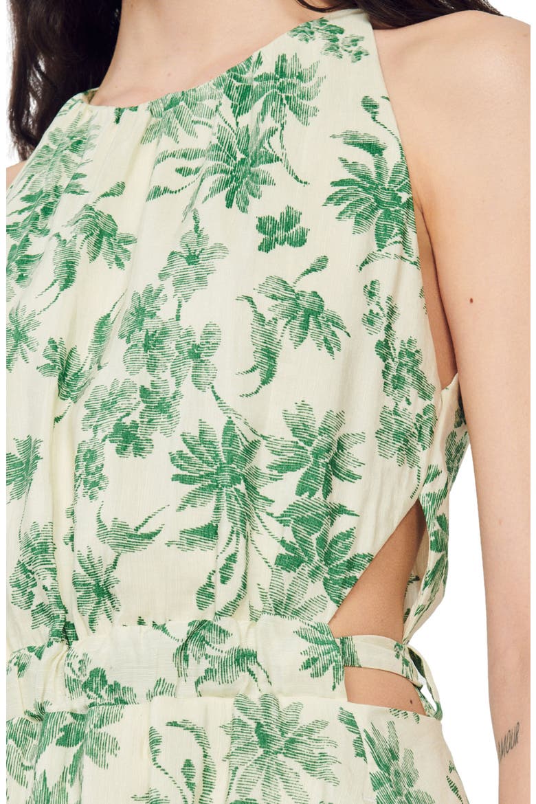 Annecy Linen Blend Dress, Alternate, color, ECRU - GREEN