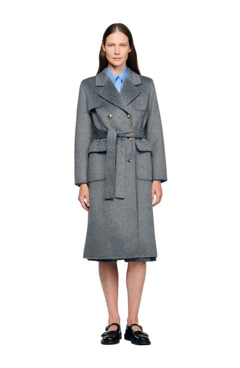 Double-faced check coat