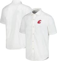 Tommy Bahama Men's Tommy Bahama White Washington State Cougars Coconut Point Palm Vista IslandZone Camp Button-Up Shirt