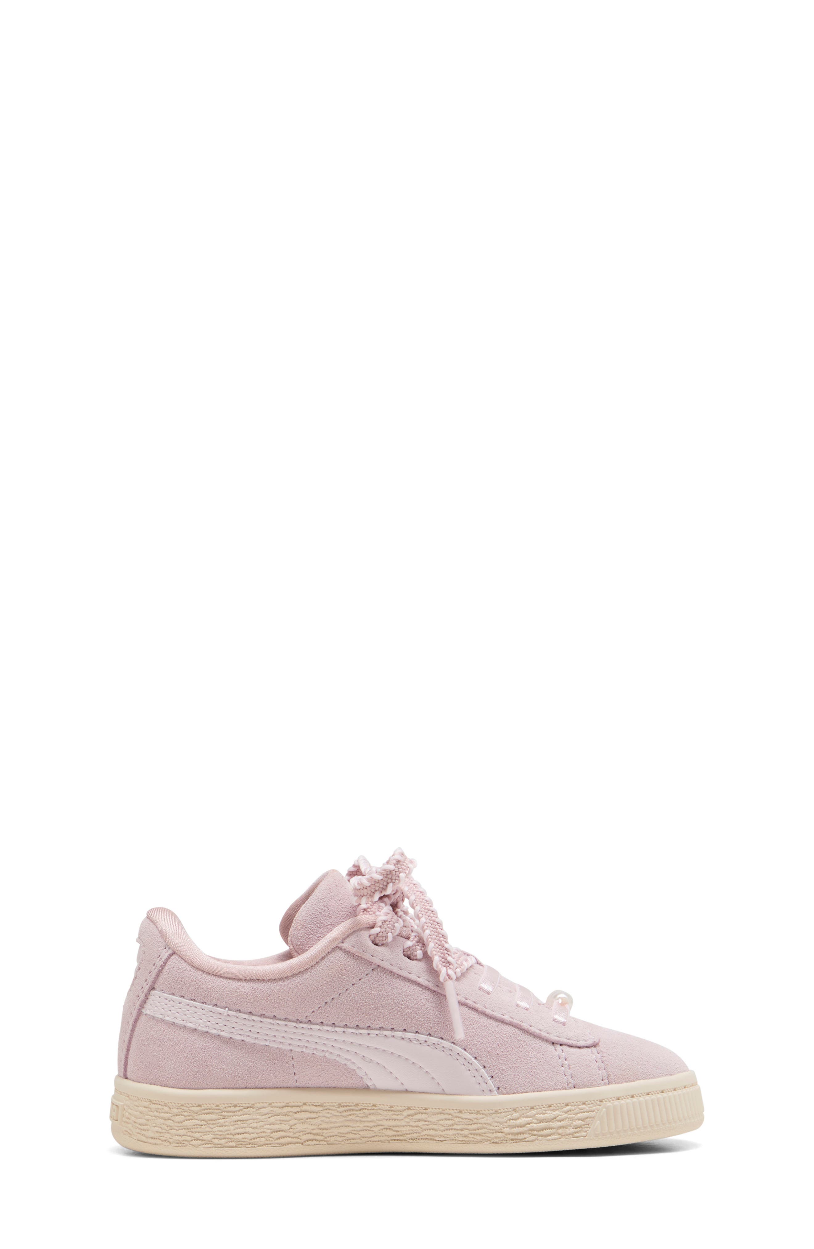 Kids' Suede Bloom Sneaker, Alternate, color, MISTY PINK/ POWDER PINK