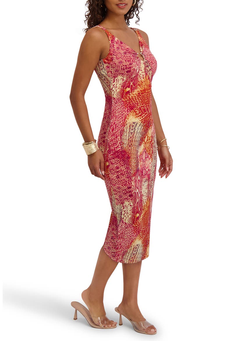 Printed Jersey Body-Con Dress, Alternate, color, MULTI