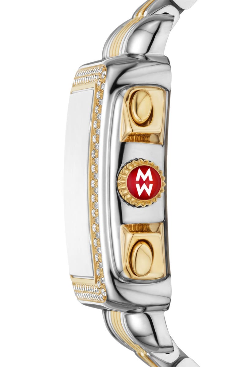 MICHELE Deco Diamond Chronograph Bracelet Watch, 35mm, Alternate, color,