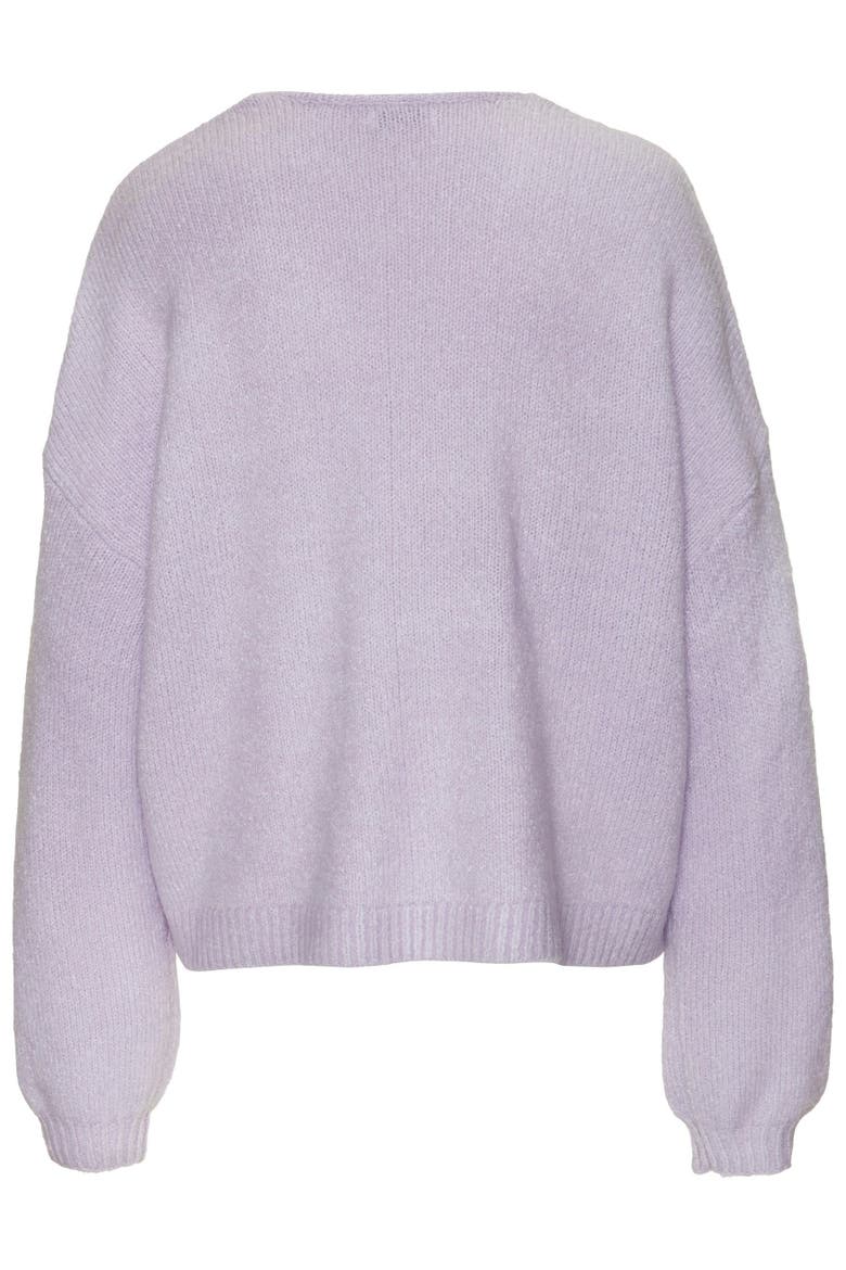 Cozy Open Front Cardigan, Alternate, color, Lilac