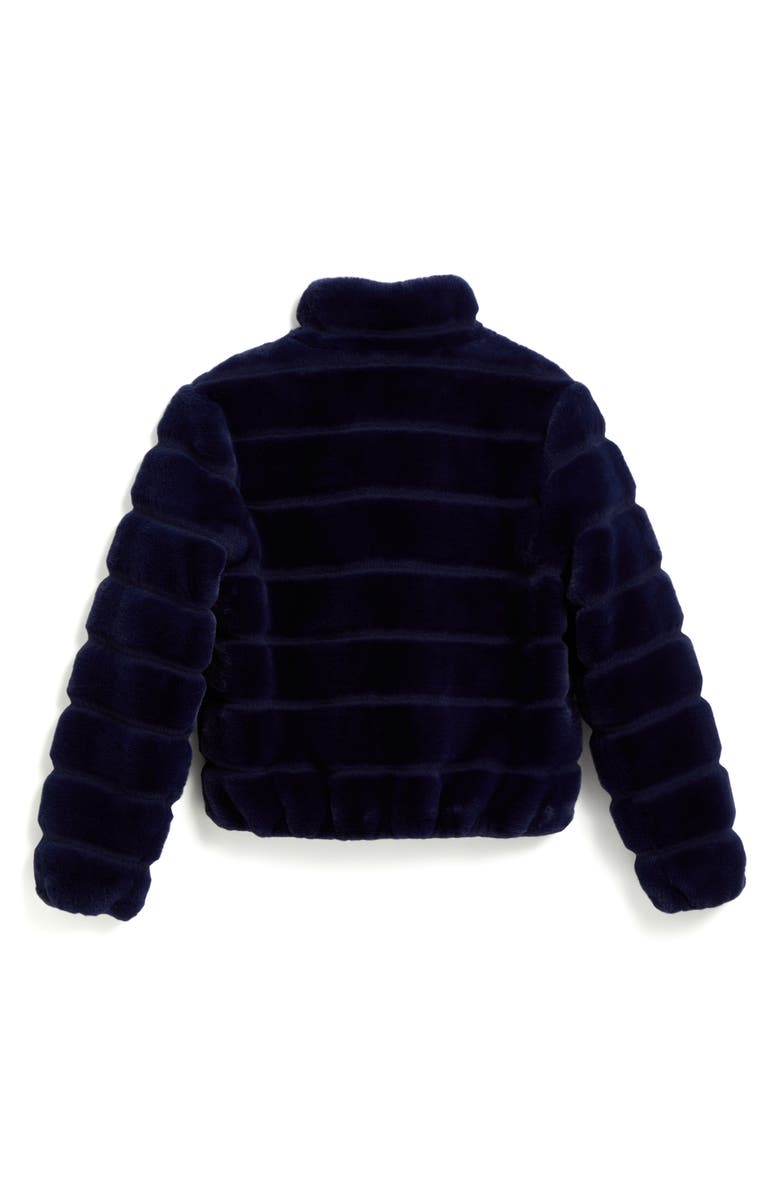 Tractr Kids' Faux Fur Jacket, Alternate, color, Sapphire