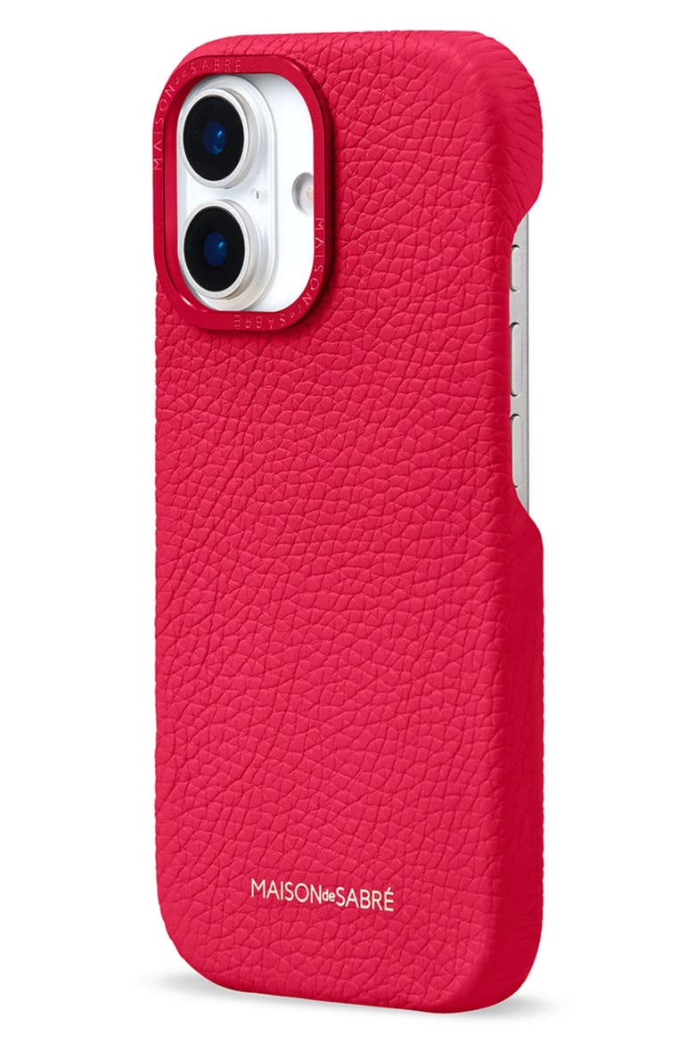 Leather Phone Case iPhone 17, Alternate, color, Shibuya Fuchsia