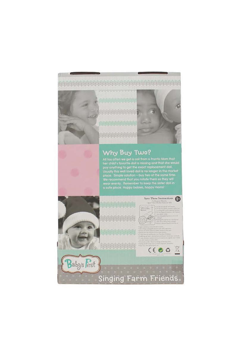 Baby's First 12" Soft Body Baby Doll with Farm Animal Friends, Alternate, color, Multicolored