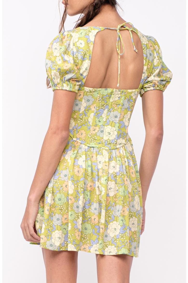 Puff Sleeve Minidress, Alternate, color, GREEN