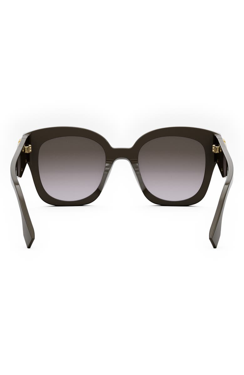 Fendi 'Fendi First 63mm Square Sunglasses, Alternate, color, Shiny Dark Brown / Brown