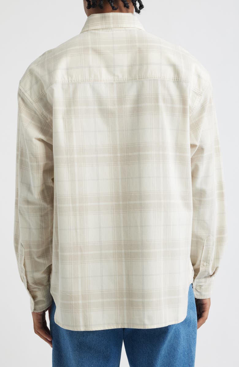 Carhartt Work In Progress Wilber Check Corduroy Button-Up Shirt, Alternate, color, Wilber Check, Natural