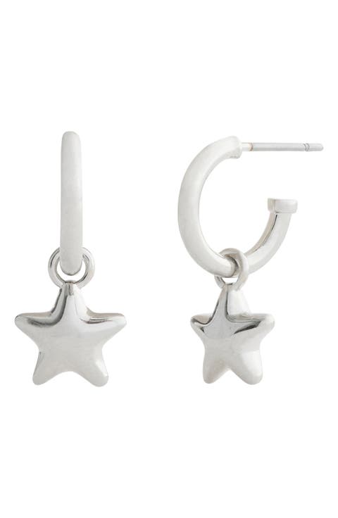 Star Huggie Hoop Earrings