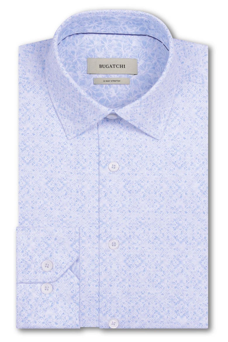 Jimmy OoohCotton® Floral Print Button-Up Shirt, Alternate, color, AIR BLUE