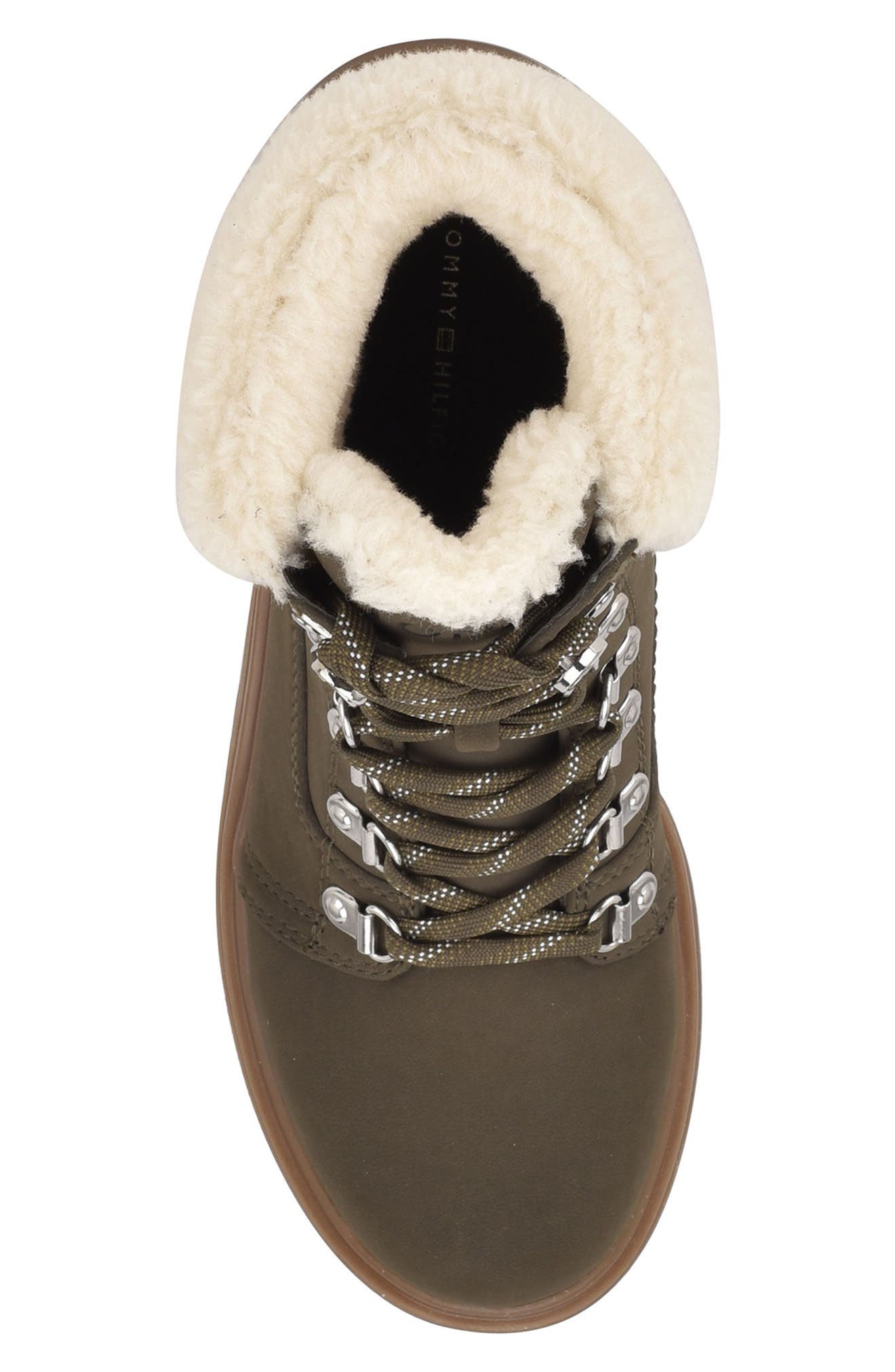 Tommy Hilfiger Faby Faux Shearling Cuff Hiker Boot, Alternate, color, 