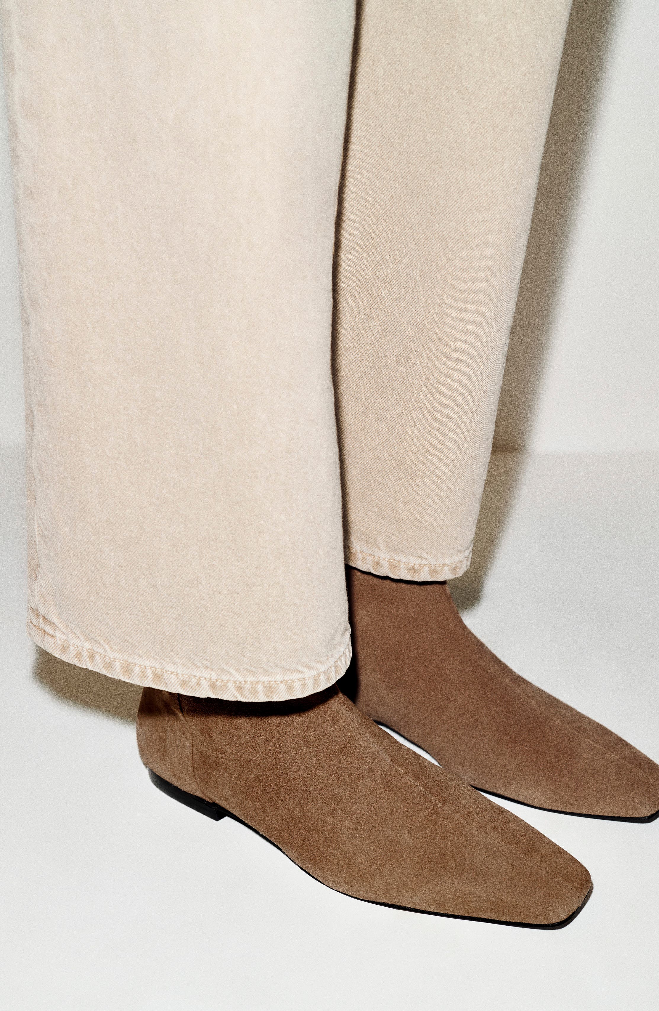 Remy Flat Ankle Bootie, Alternate, color, FARRO SUEDE
