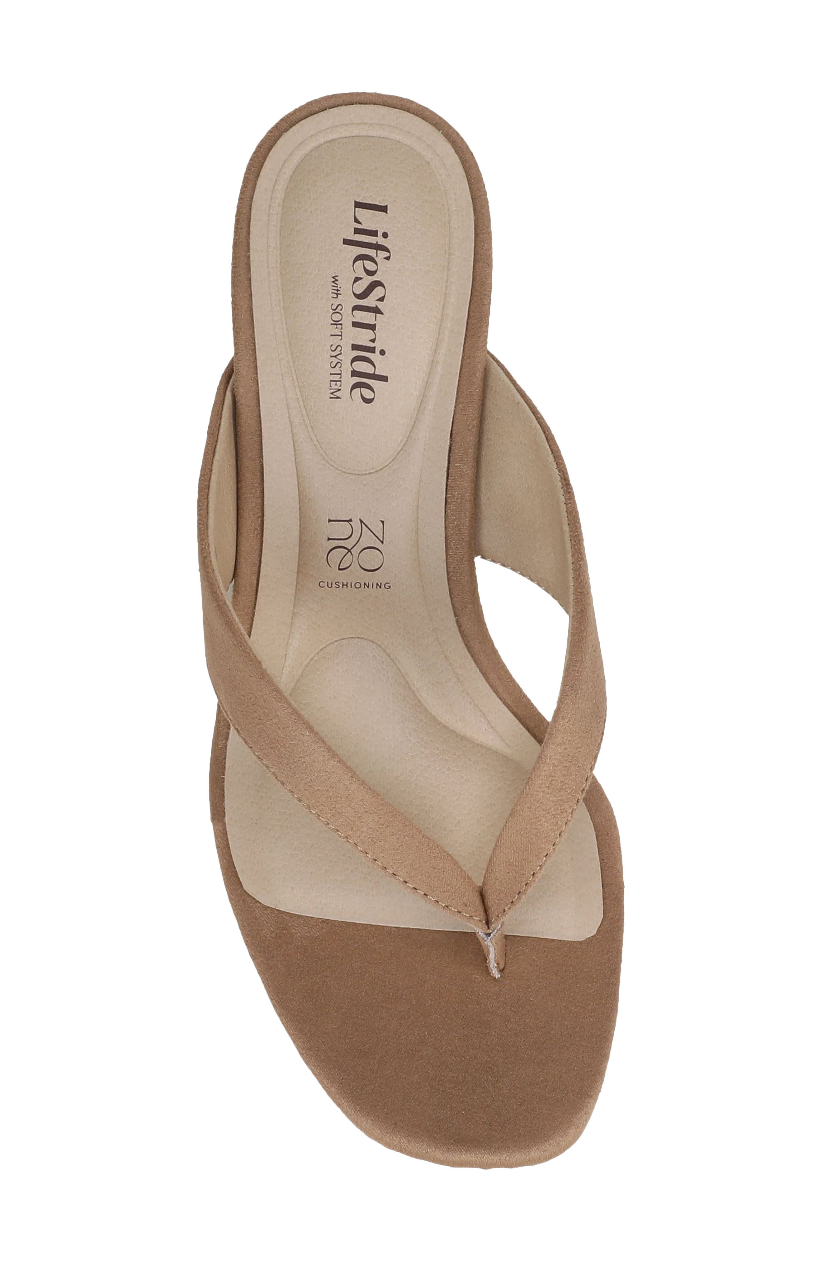 Stella Wedge Flip Flop, Alternate, color, BAMBOO TAN SUEDE