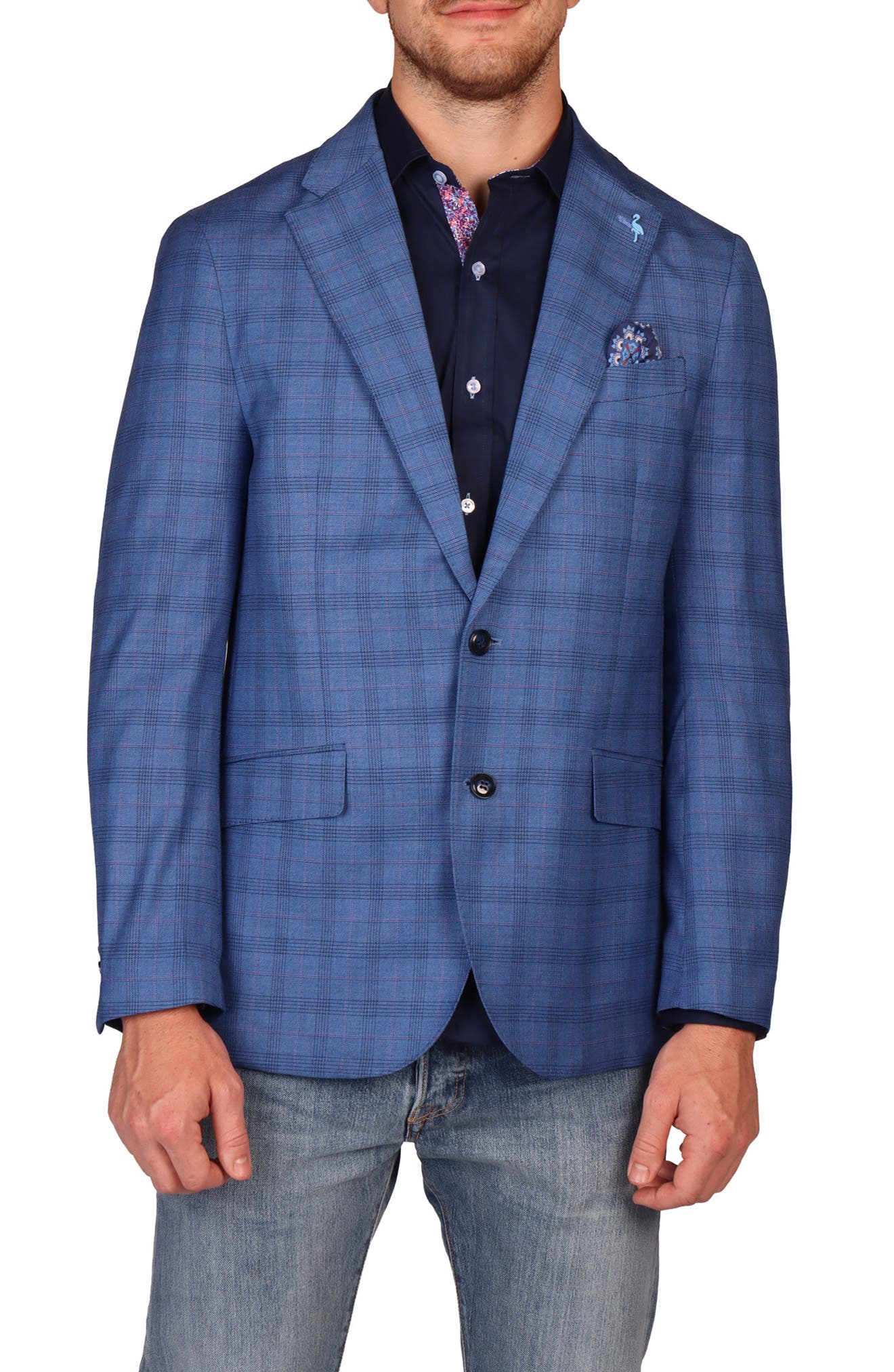 TailorByrd Modern Fit Windowpane Sport Coat