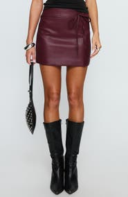 Princess Polly Moneyshot Faux Leather Miniskirt