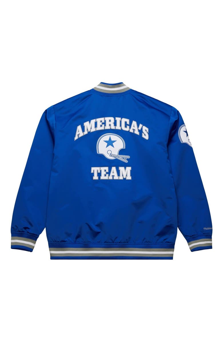 Mitchell
Ness Men
s Mitchell
Ness Royal Dallas Cowboys Vintage Double Down Satin Full-Snap Jacket, Alternate, color, Royal