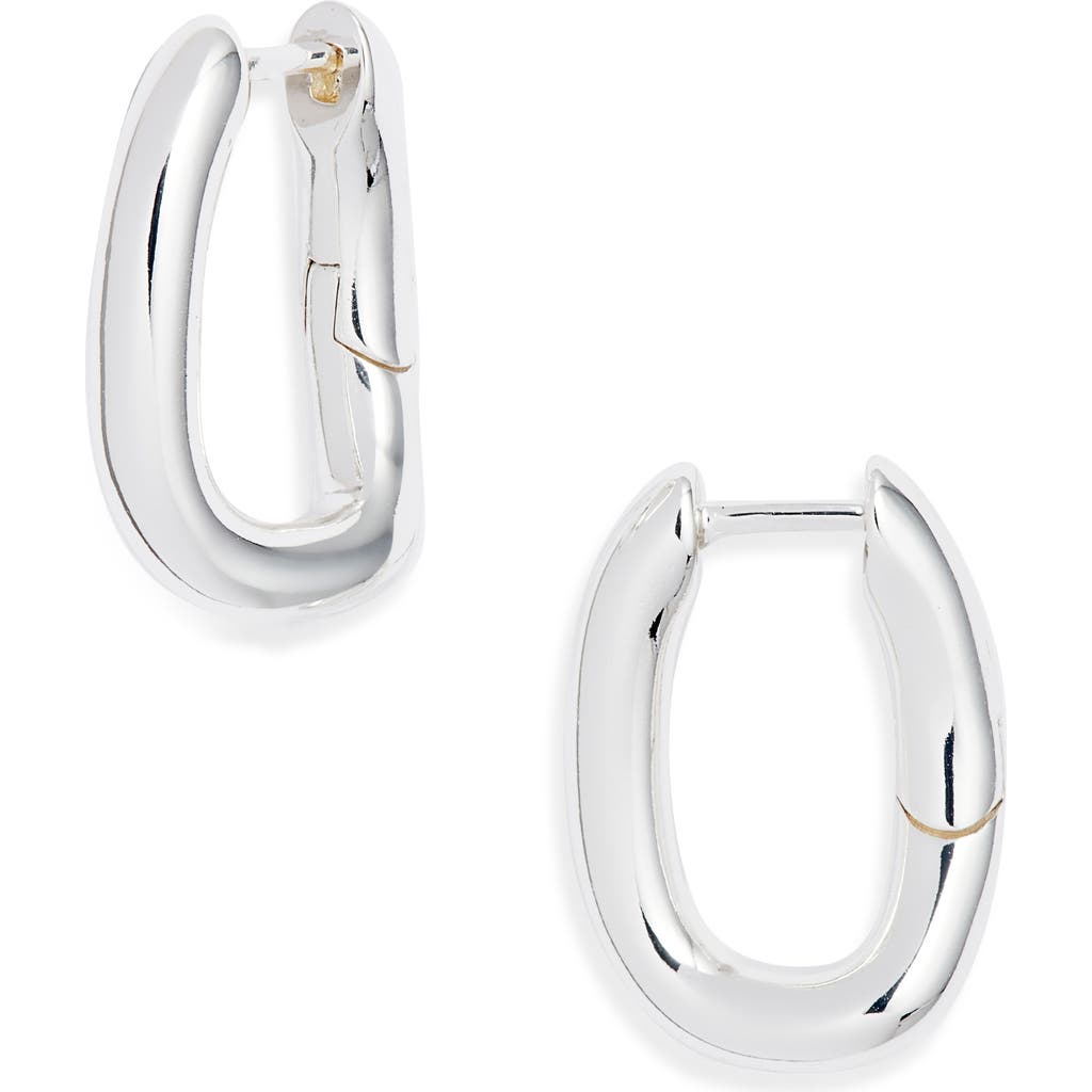 Nordstrom Demi Fine Oval Link Hoop Earrings In Metallic