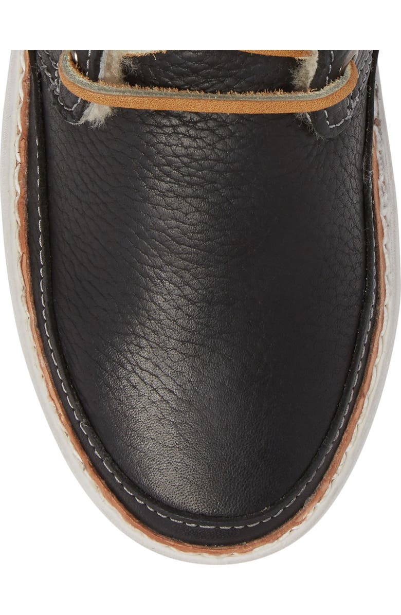 Blackstone 'CW96' Genuine Shearling Lined Sneaker Boot, Alternate, color, Black Leather
