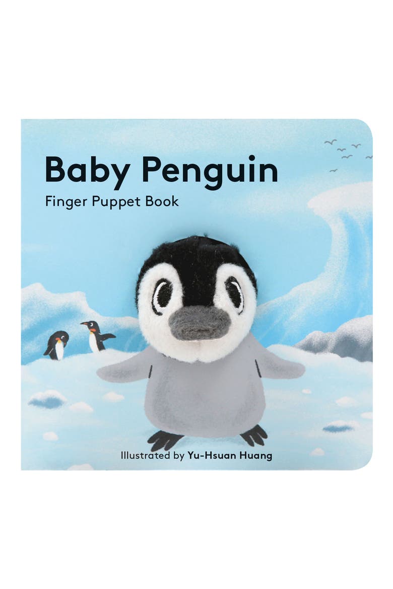 'Baby Penguin' Finger Puppet Board Book, Main, color, BLUE MULTICOLOR