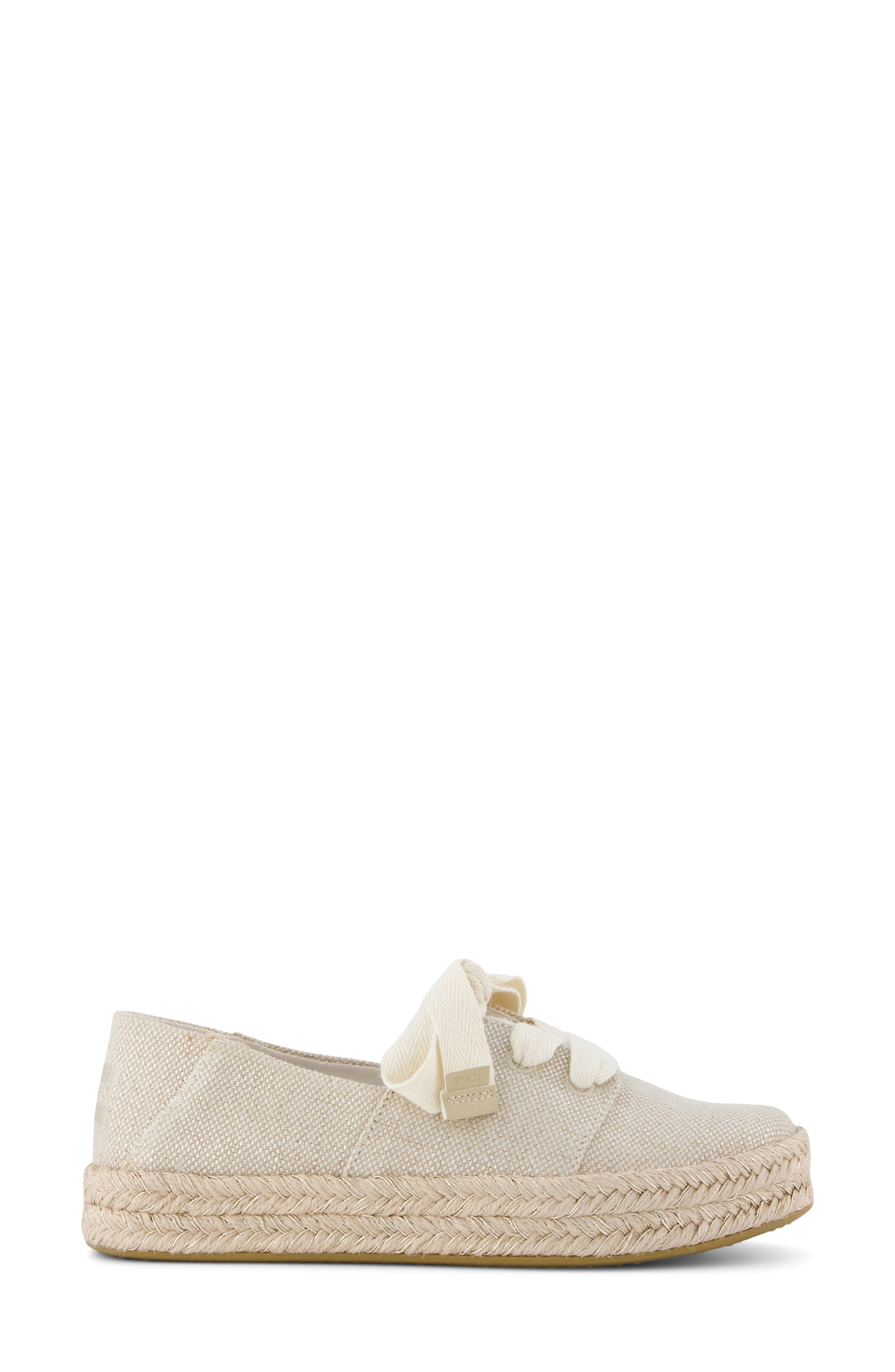 Carolina Lace-Up Espadrille, Alternate, color, GOLD