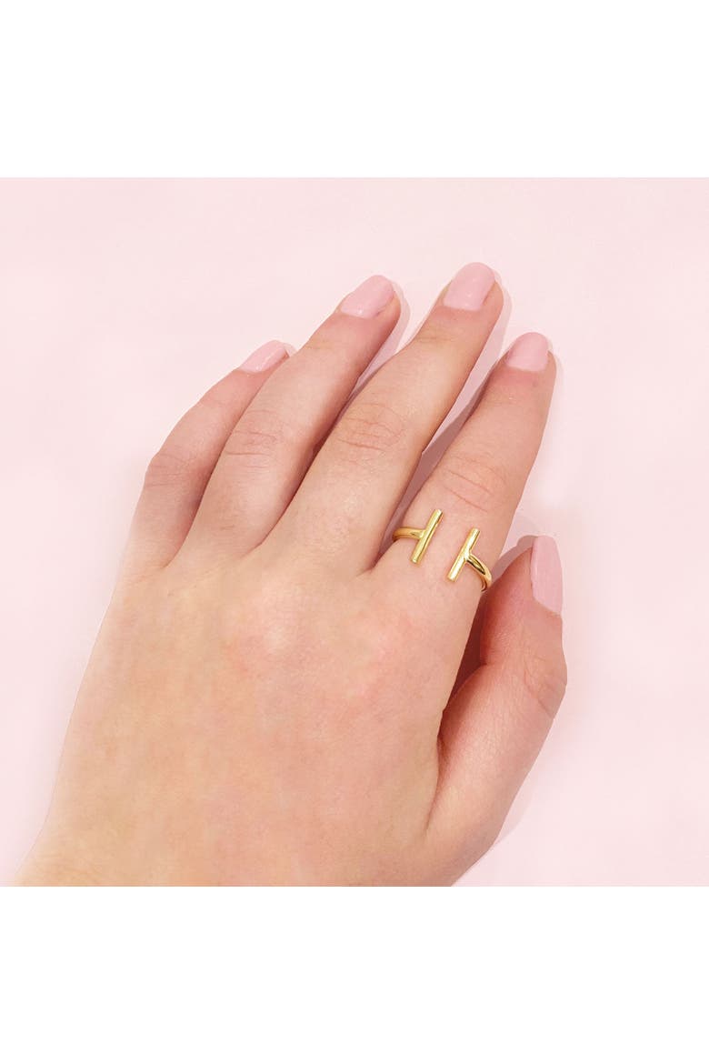 Golden Bar Ring, Alternate, color, Yellow Gold