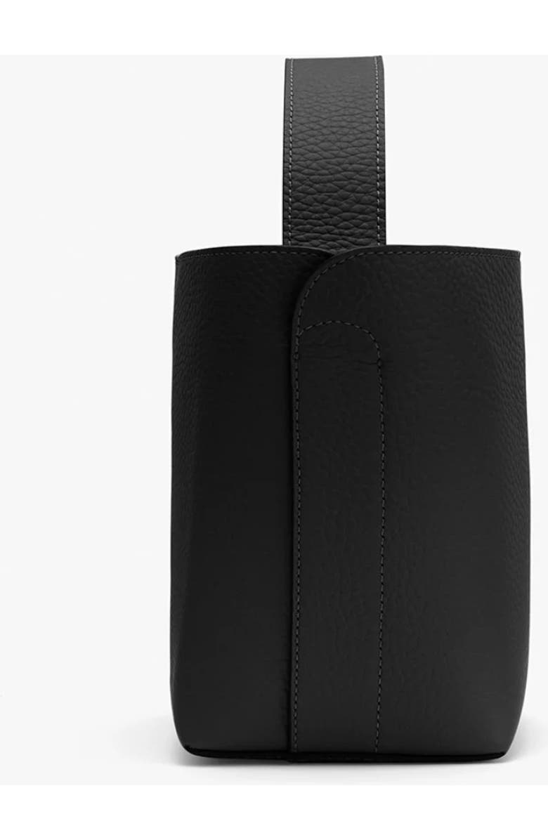 Cuyana Mini Linea Bucket Bag, Alternate, color, Black