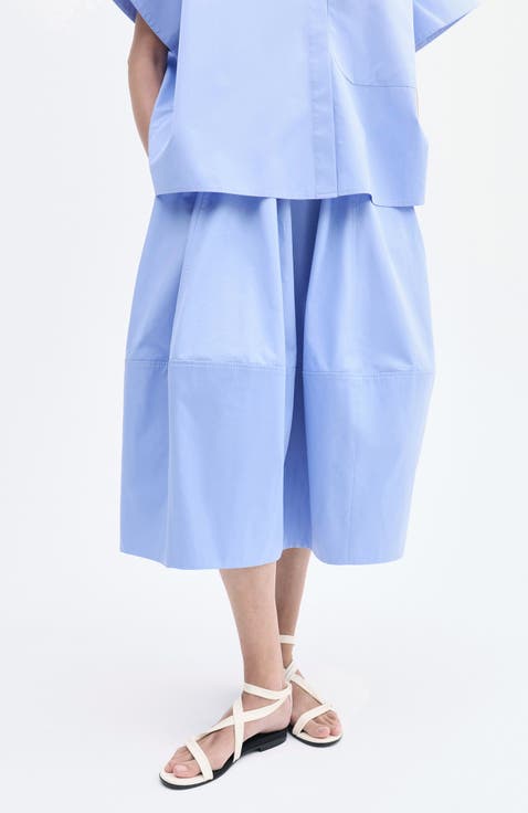 Full Skirt in Cotton Poplin