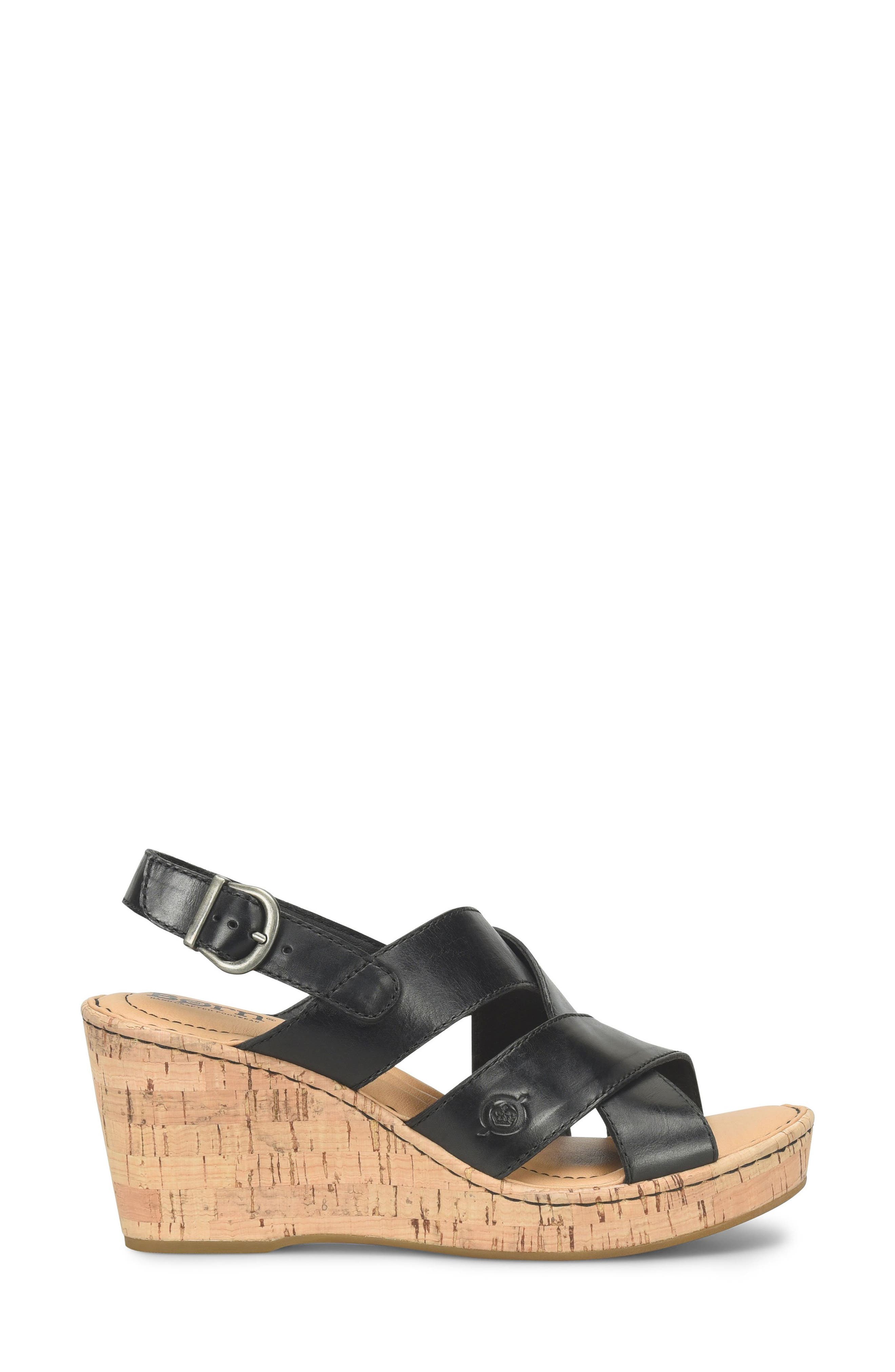 Børn Sami Cork Wedge Sandal, Alternate, color, 