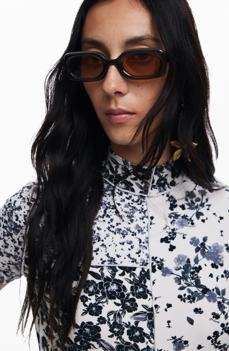 Desigual Patchsi Floral Print A-Line Dress, Alternate, color, 