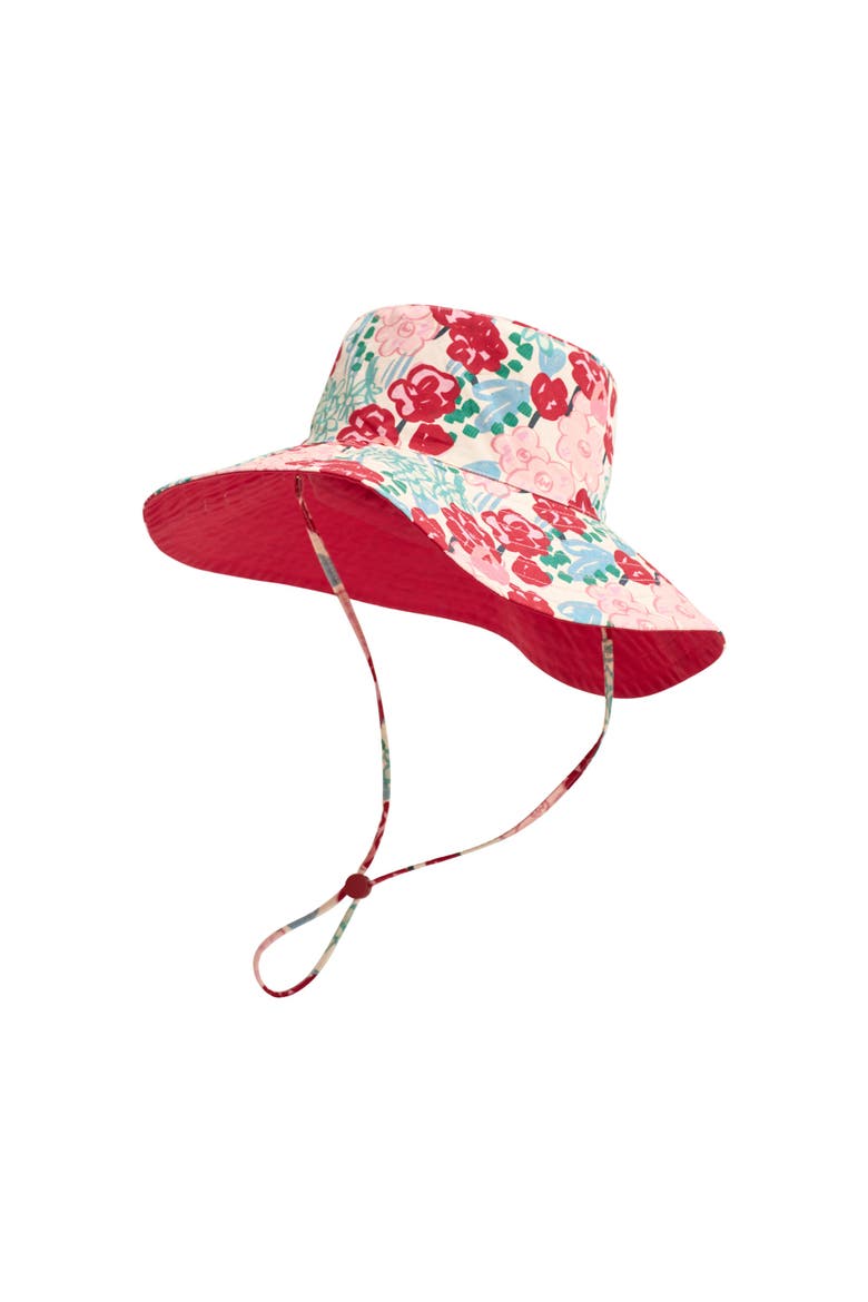 "Le Jardin" Reversible Sun Hat, Main, color, Red