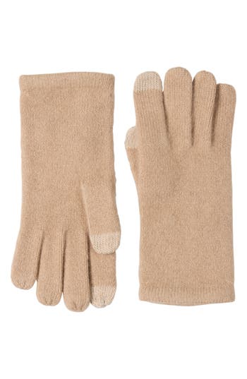Sofia Cashmere Tech Cashmere Gloves In Neutral