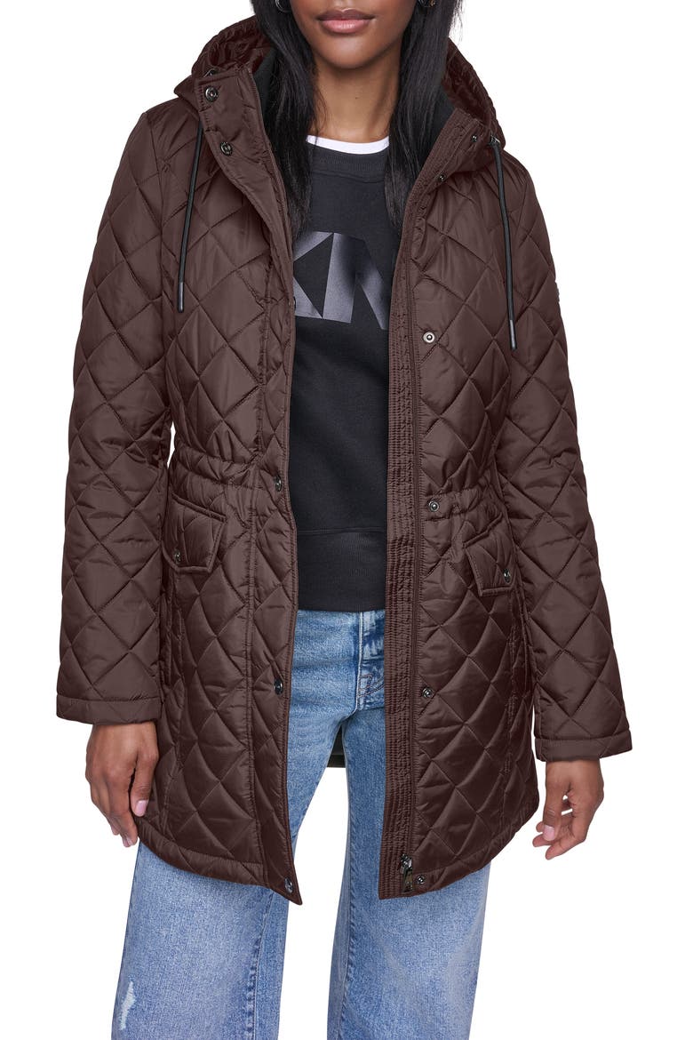 Quilted Hood Jacket, Alternate, color, BITTER